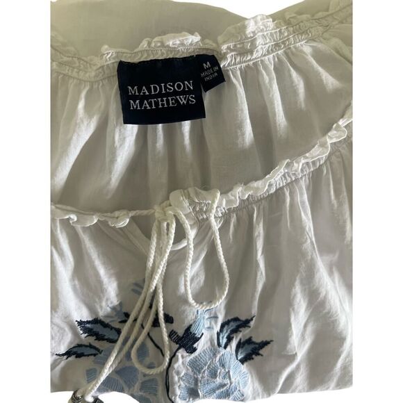MADISON MATHEWS EMBROIDERED BLOUSE SIZE MEDIUM - Picture 7 of 7